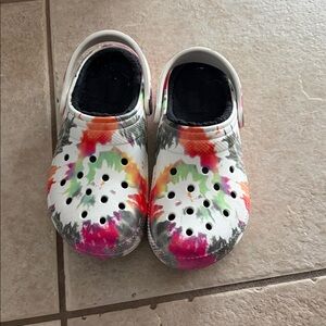 Crocs colorful Faux Fur Lined Clogs Mens 6/Womens 8